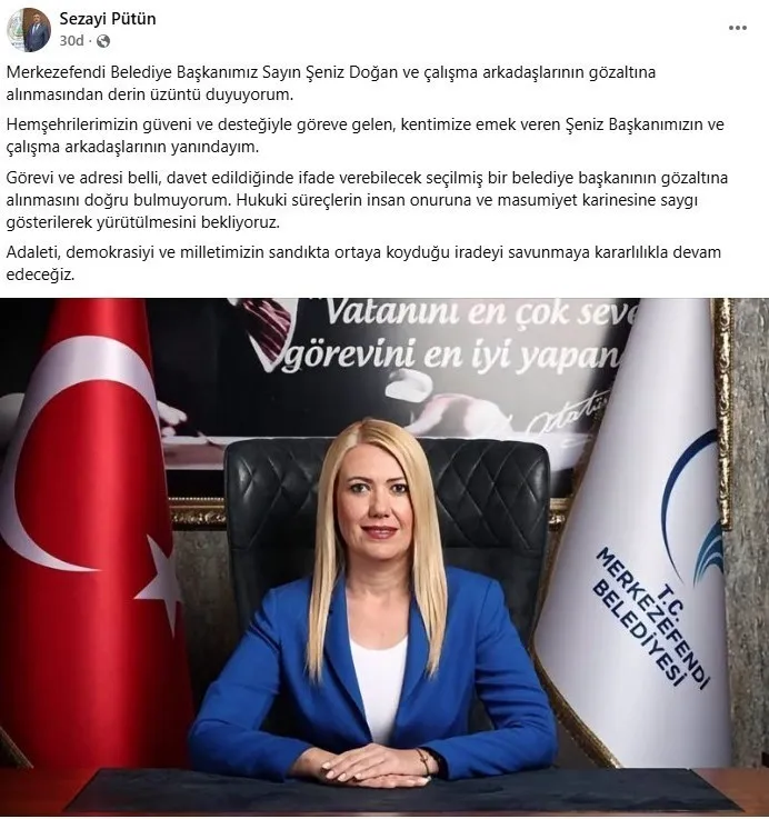 Beyağaç Belediye Başkanı Pütün’den Şeniz Doğan’a destek mesajı - 2