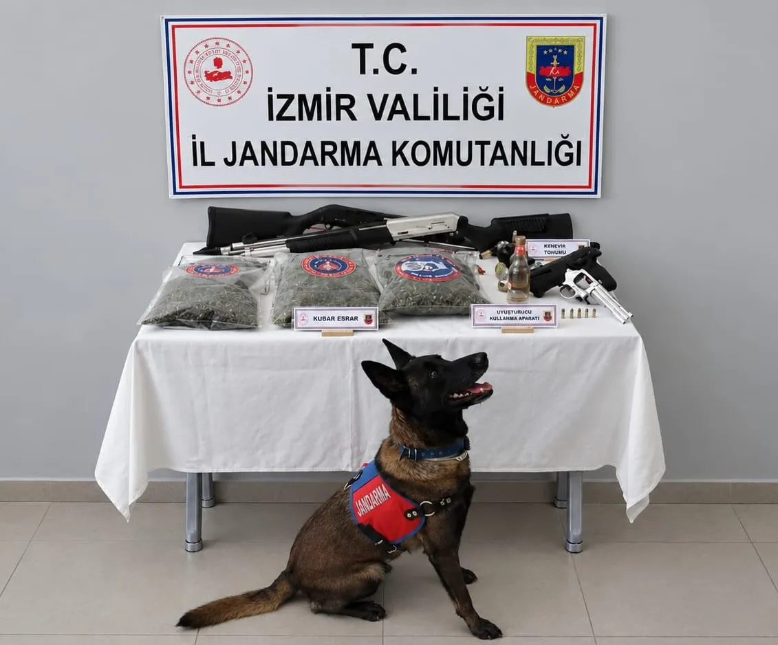 İzmir’de jandarmadan uyuşturucu operasyonu